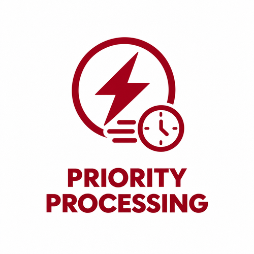 Priority Processing - get your order processed and shipped first